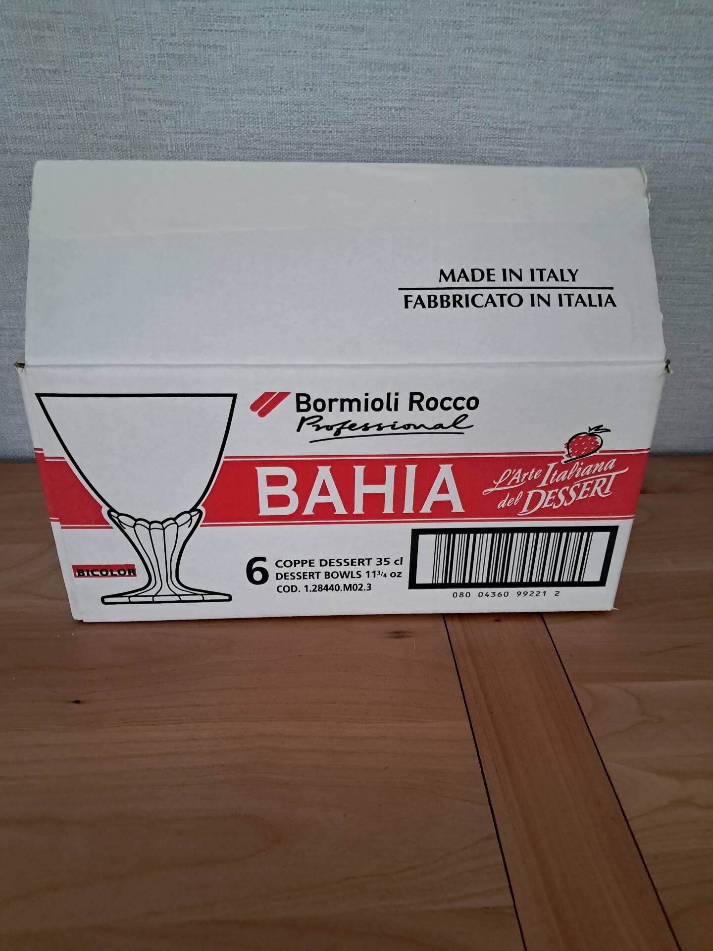 6 glasses or dessert bowls Bormioli Rocco Bahia with original box