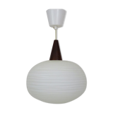 Scandinavian suspension teak and opaline, 1960 Denmark