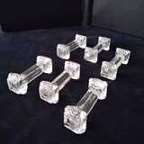6 Baccarat crystal knife holders