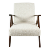 Vintage Ivory white Boucle Model B-310 Armchair, 1970s