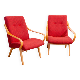 Pair of midcentury armchairs by Jaroslav Šmídek for JITONA, 1960´s