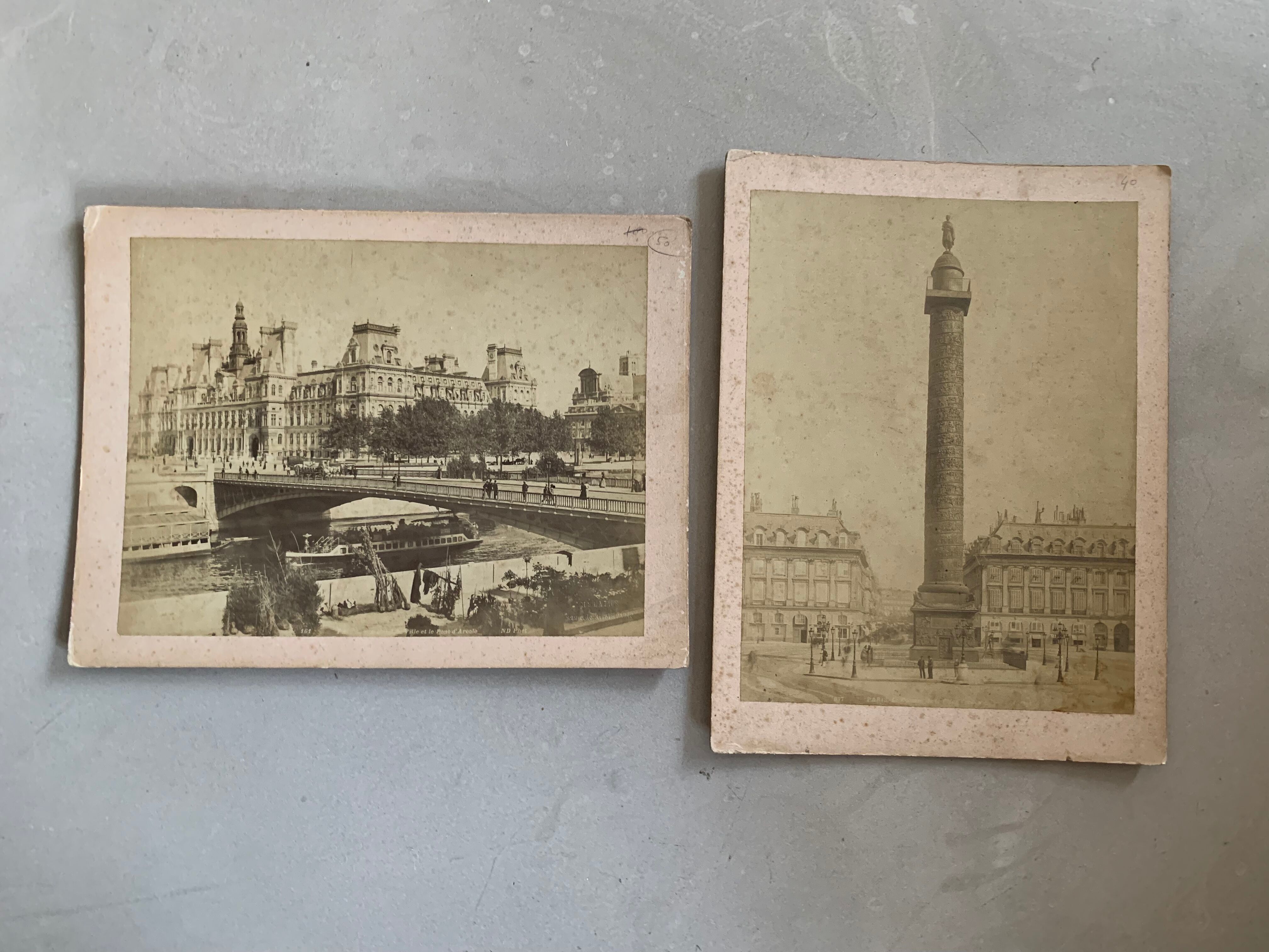 Old photograph 1890 Paris City Hall