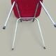 Set of 3 red flower petal chairs - vintage in faux leather - 1960s/70s
