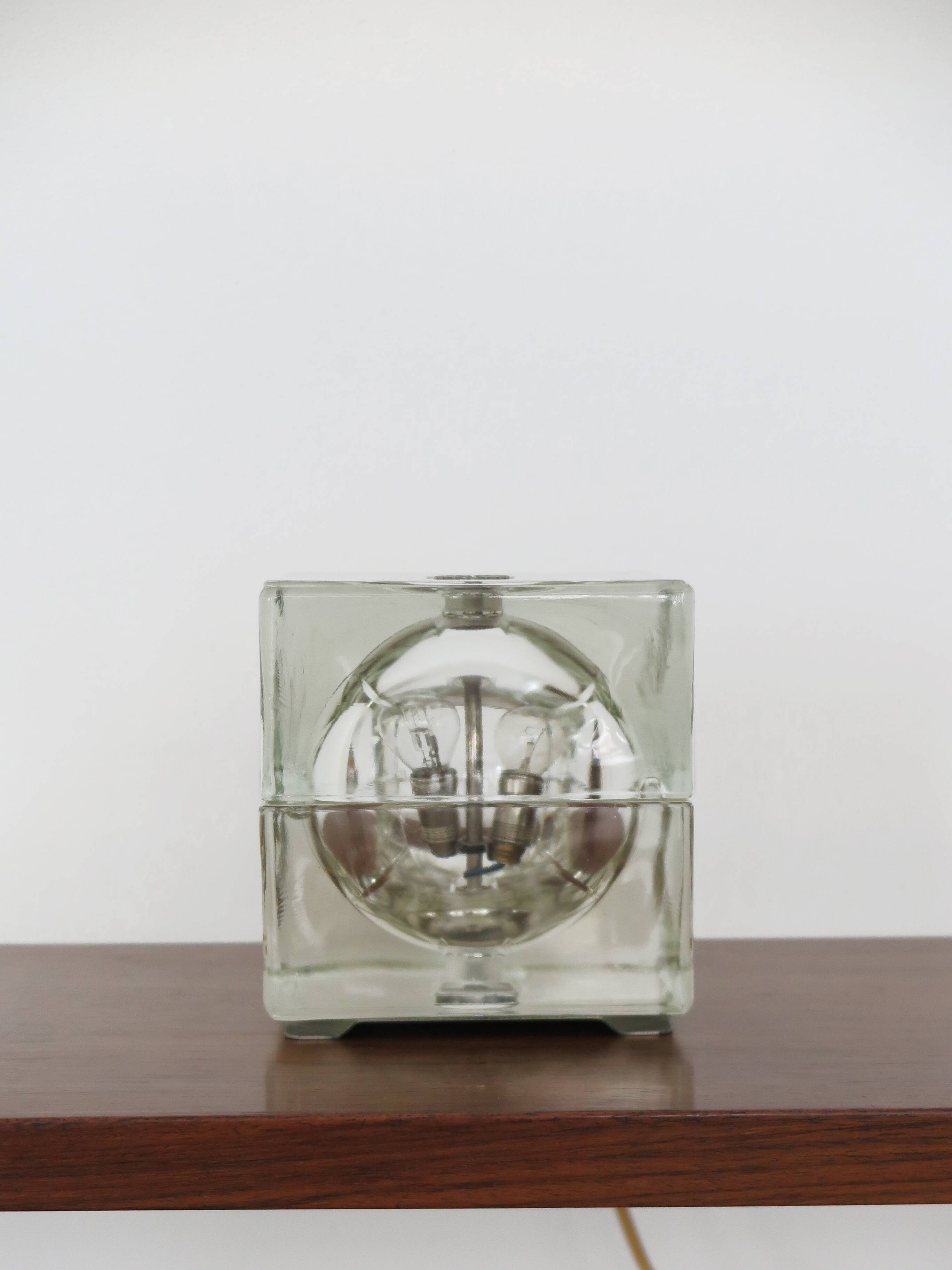 Cubosfera Glass Table Lamp design Alessandro Mendini, Italy 1960s