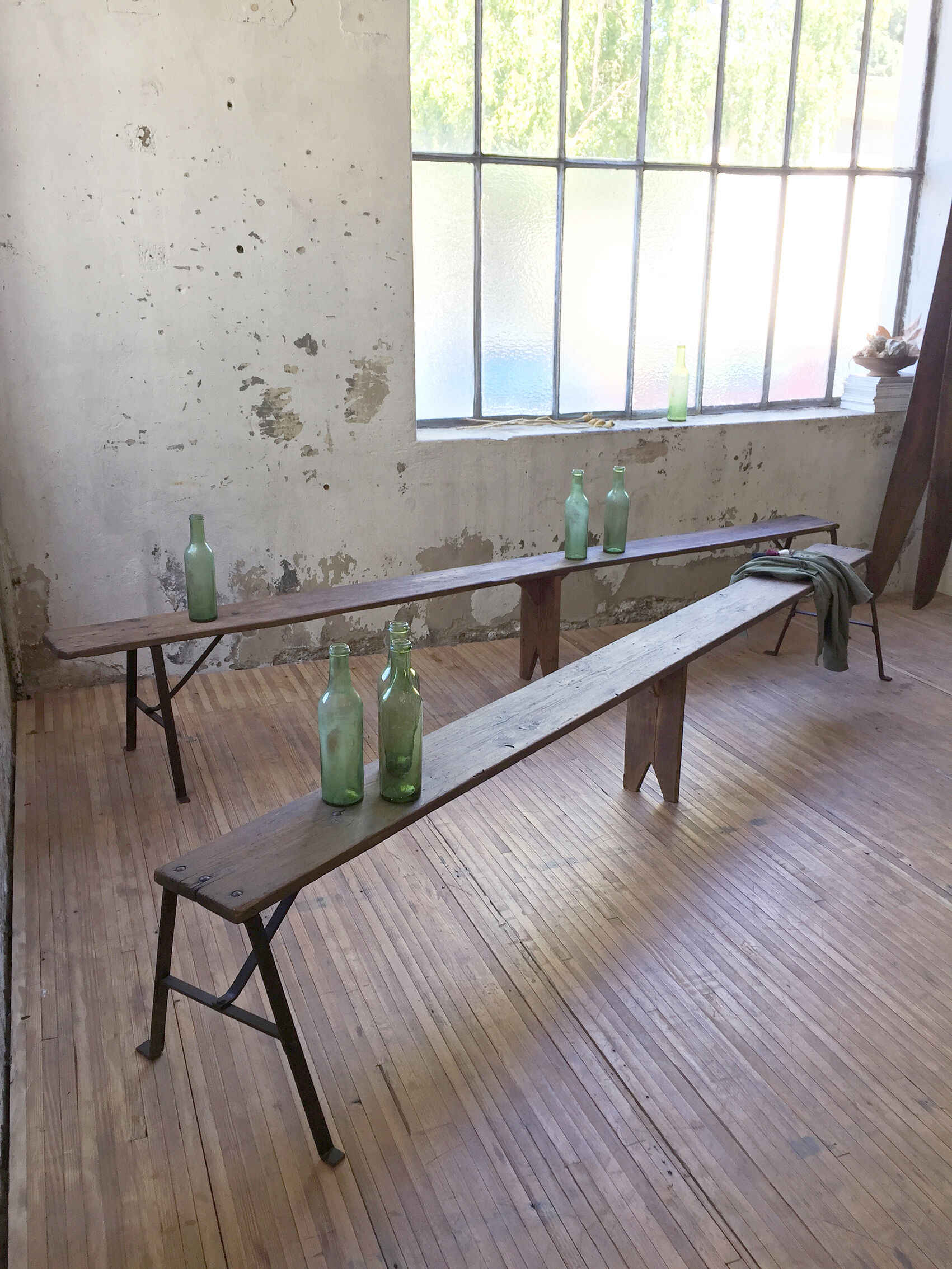 XXL 3m industrial pine bench