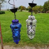 Pair of Blown Glass Suspensions