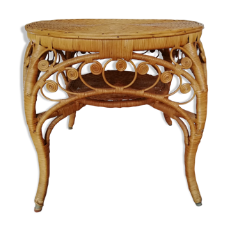 Table basse rotin peacock