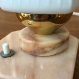 Vintage lamps in opaline and marble from the 1960s.