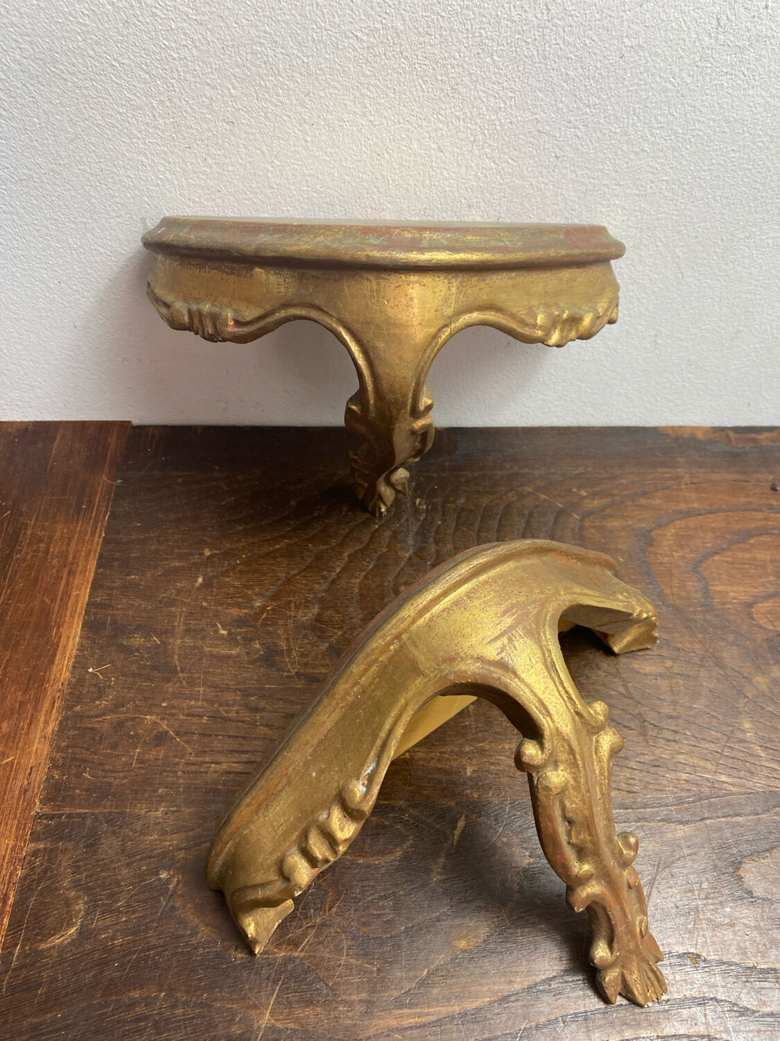 Pair of wall consoles