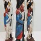 lot of three English soldiers in carved wood / vintage