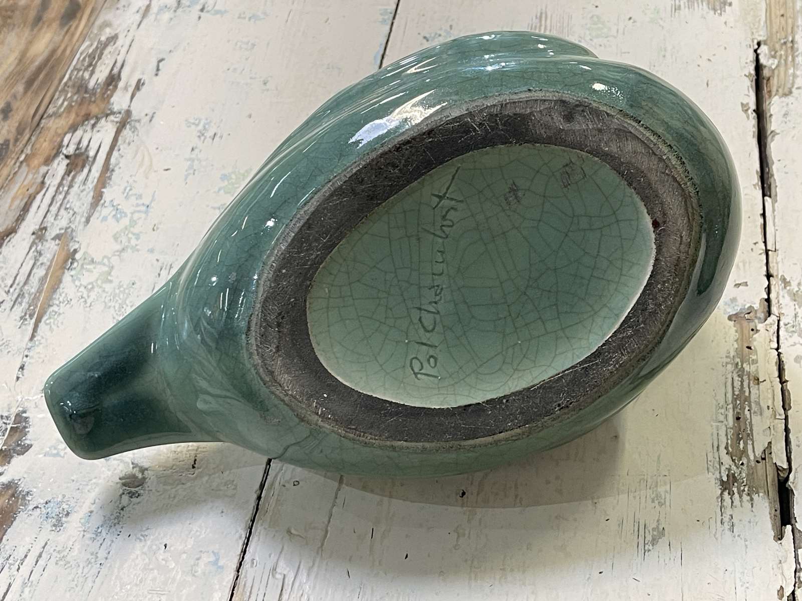 pique flower by ceramist pol chambost (1906-1983) representing a duck