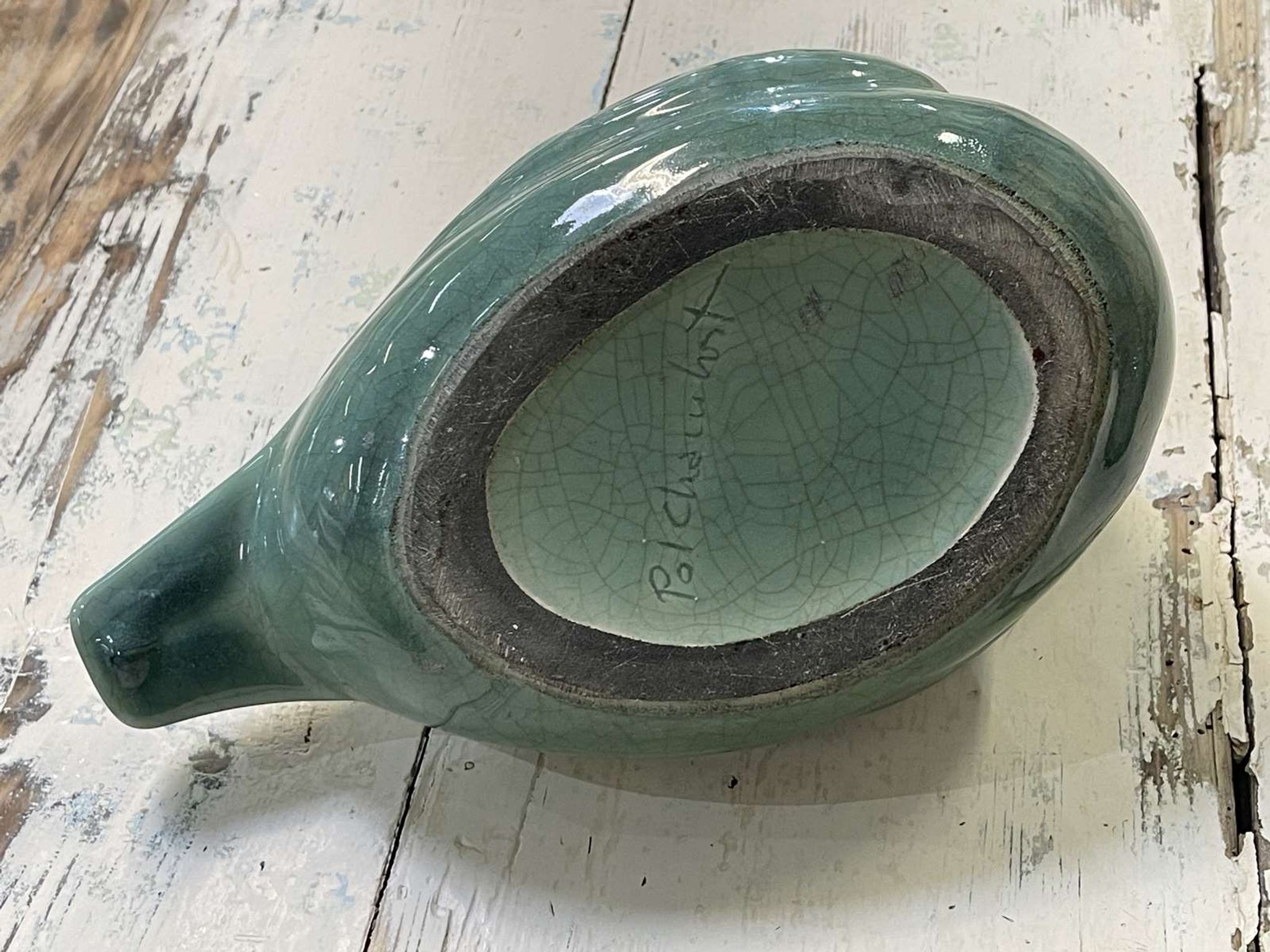 pique flower by ceramist pol chambost (1906-1983) representing a duck