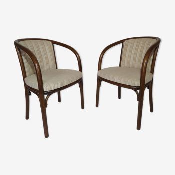 Paire de fauteuils Baumann