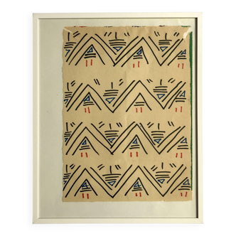 Elie dayan, untitled (abstract composition 6). felt pen on paper