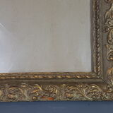 Old wood frame - gilded stucco - glass 61x51 cm leaf 50.5x40 cm SB 113