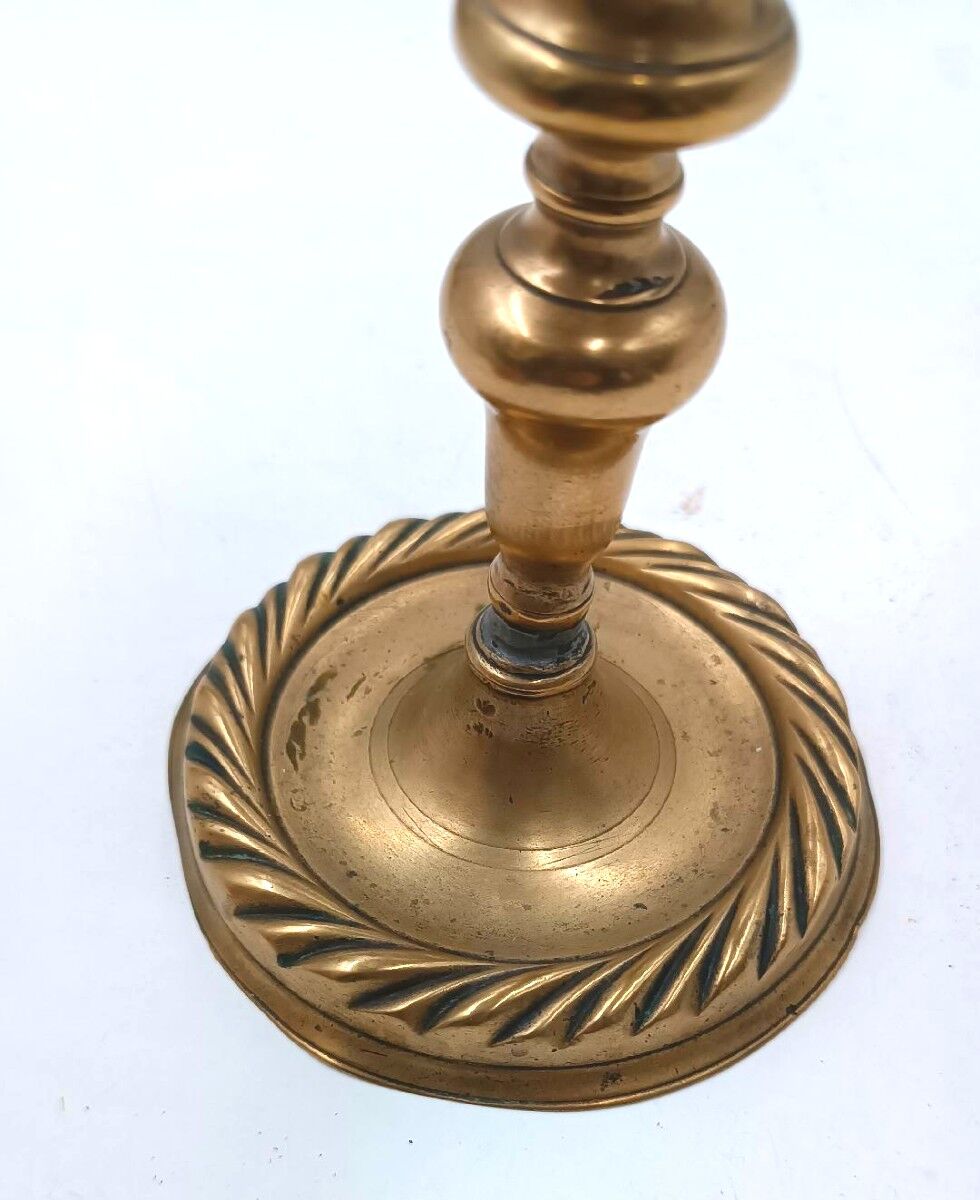 Antique Bronze Candle Holder from the 17th Century