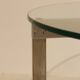 Table basse en verre et acier nickelé - Années 50/60