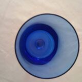 6 straight wine glasses in different colors with colorless stems 10cl - vintage