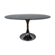 Table vintage tulipe, chrome et verre Gastone Rinaldi