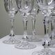 Set of 6 hand-cut Lorraine crystal champagne flutes