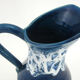 Pichet en céramique émaillée bleu marine - glaçure Fat Lava - vintage années 60