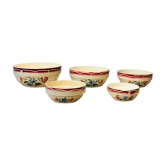 Serie de 5 plats, Sarreguemines, modèle José, vintage années 50