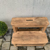 Ancien marche pieds en bois