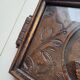 Breton carved wooden top signed E Le Nauthiec