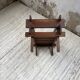 Small modernist oak planter from the 1950s