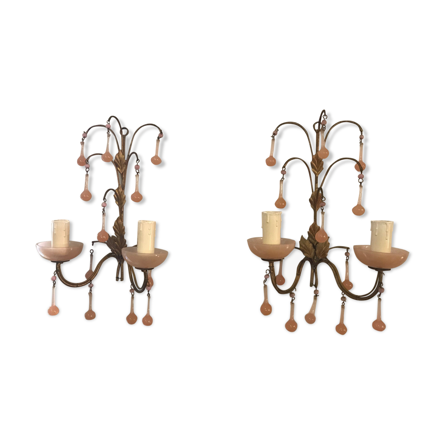 Wall light pair Murano 1950