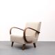1930 Jindrich Halabala Bentwood Armchair in Beige Boucle