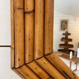Large bamboo mirror from the 50s