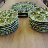 Oyster service 1970 in sarreguemines earthenware
