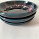 3 glazed ceramic deep plates – 1960s/70s