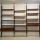 Rosewood Wall or Floor/Ceiling Bookcase