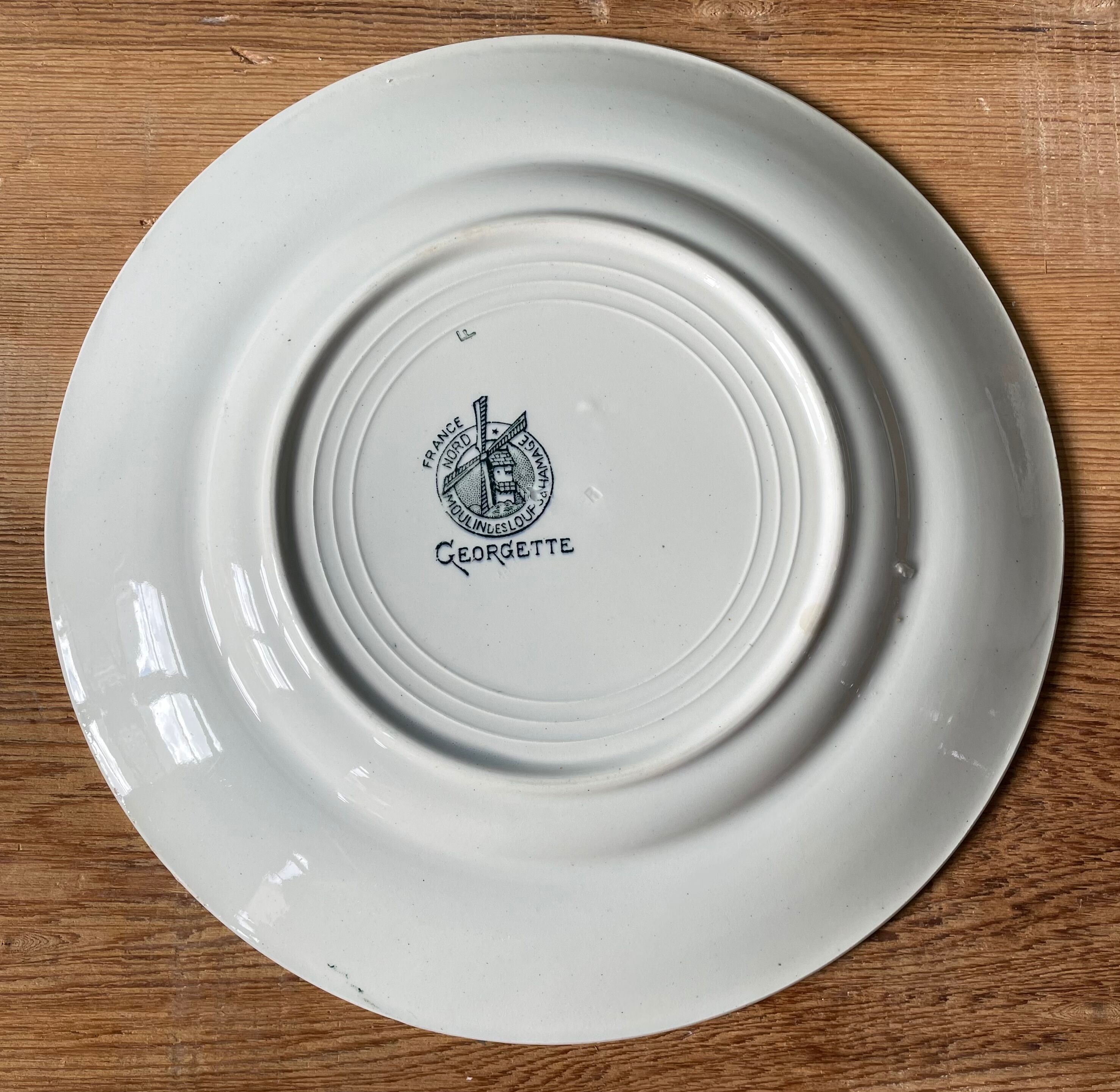 Set of 9 flat plates georgette Moulin des Loups & Hamage collection