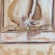 Signed still life painting in Provence "alcove with the jug"