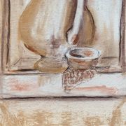 Signed still life painting in Provence "alcove with the jug"
