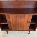 Danish retro vintage library in rosewood with sliding doors from the 1960s.