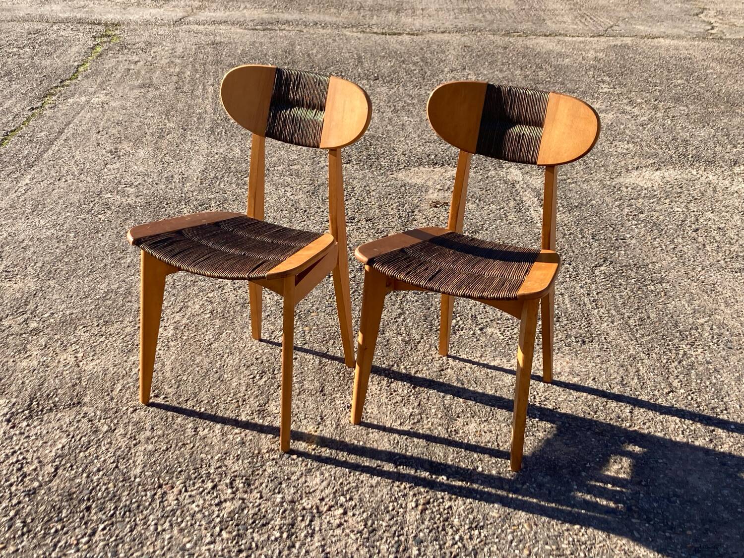 Pair of Roger Landault chairs for Sentou