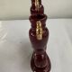 Bordeaux and Gold glazed earthenware candlestick attributed to Vallauris, 1950s