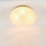 Pair of Large Murano Ice Glass Ceiling Lights from Doria, 1960s