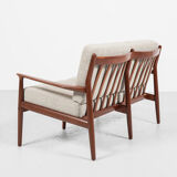 2-seater sofa design Sven Age Eriksen published by Glostrup 1960s.