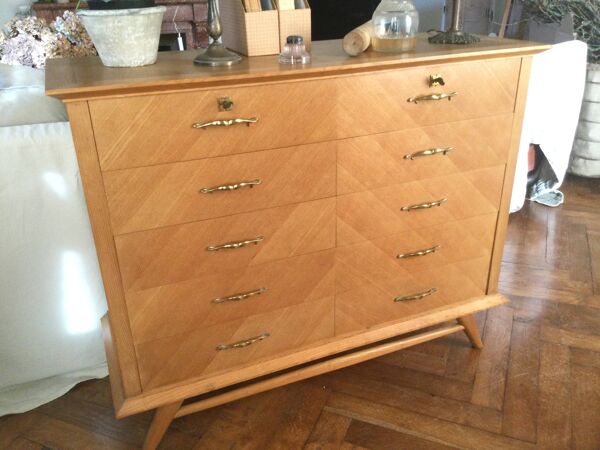 Commode pieds compas, années  60-70