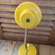 Bedside desk lamp Patinated golden yellow metal