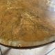 Lot of 3 marble and brass nesting tables.