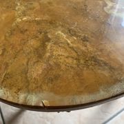 Lot 3 tables gigognes marbre et laiton
