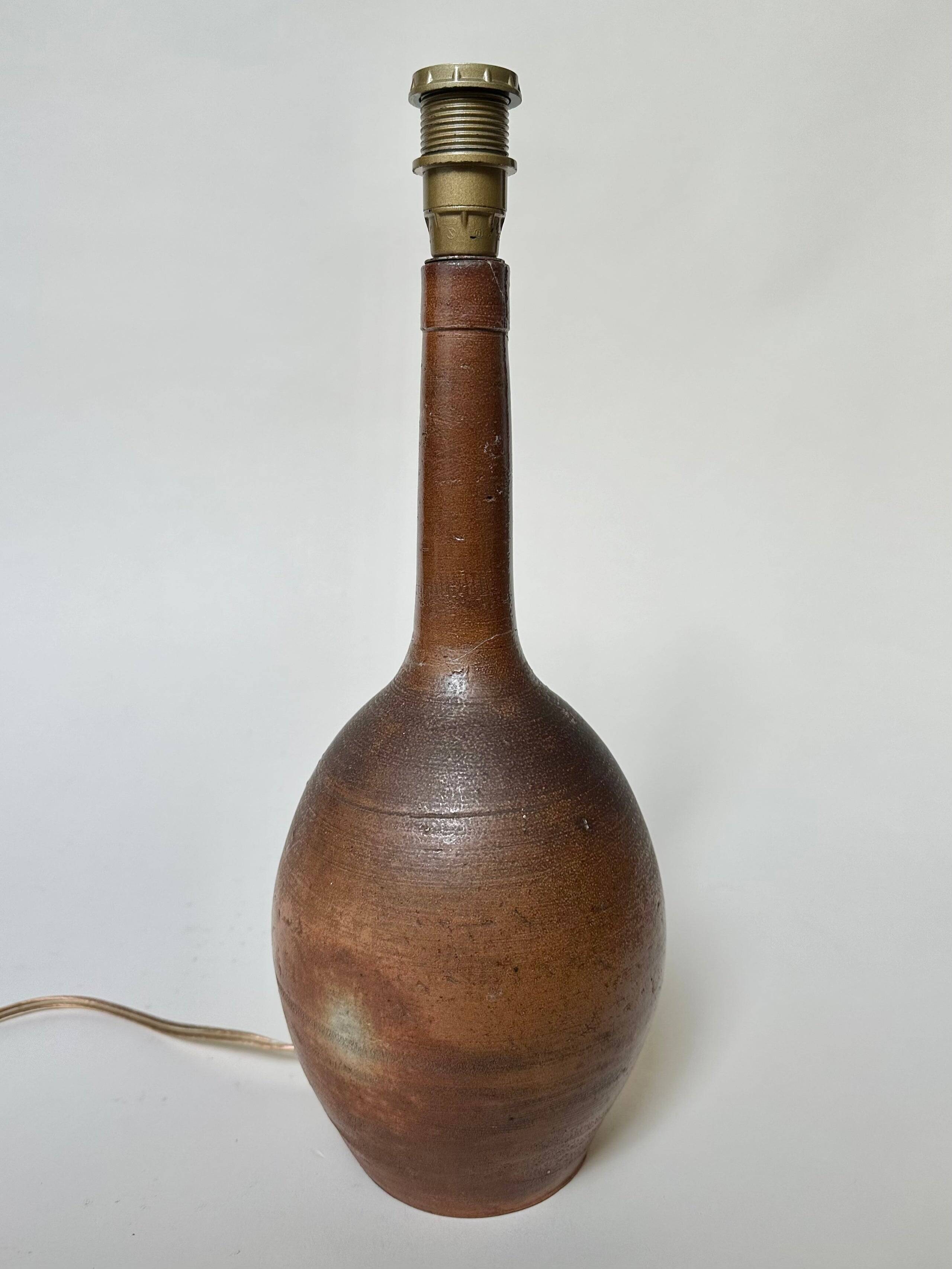 Stone lamp with pleated shade