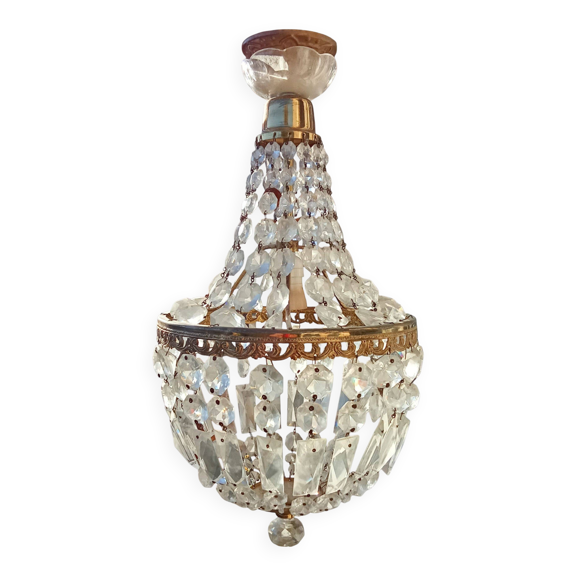 Antique hot air balloon chandelier with tassels