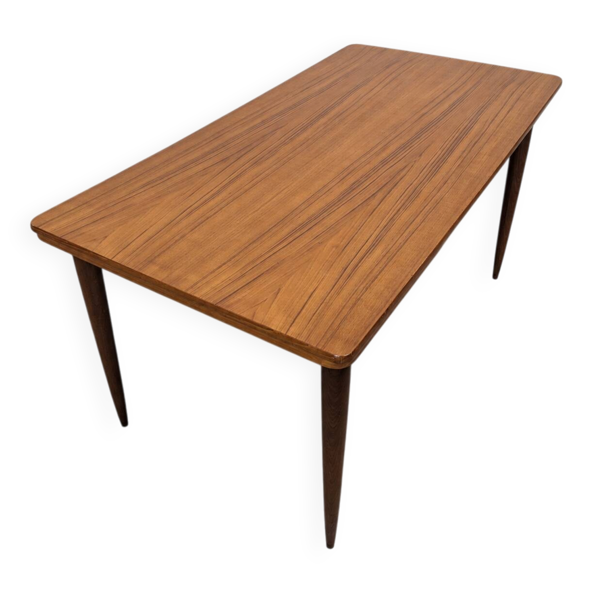 Table à manger scandinave vintage extensible en teck